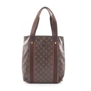 LOUIS VUITTON Authentic Brown Monogram Leather Tote Bag